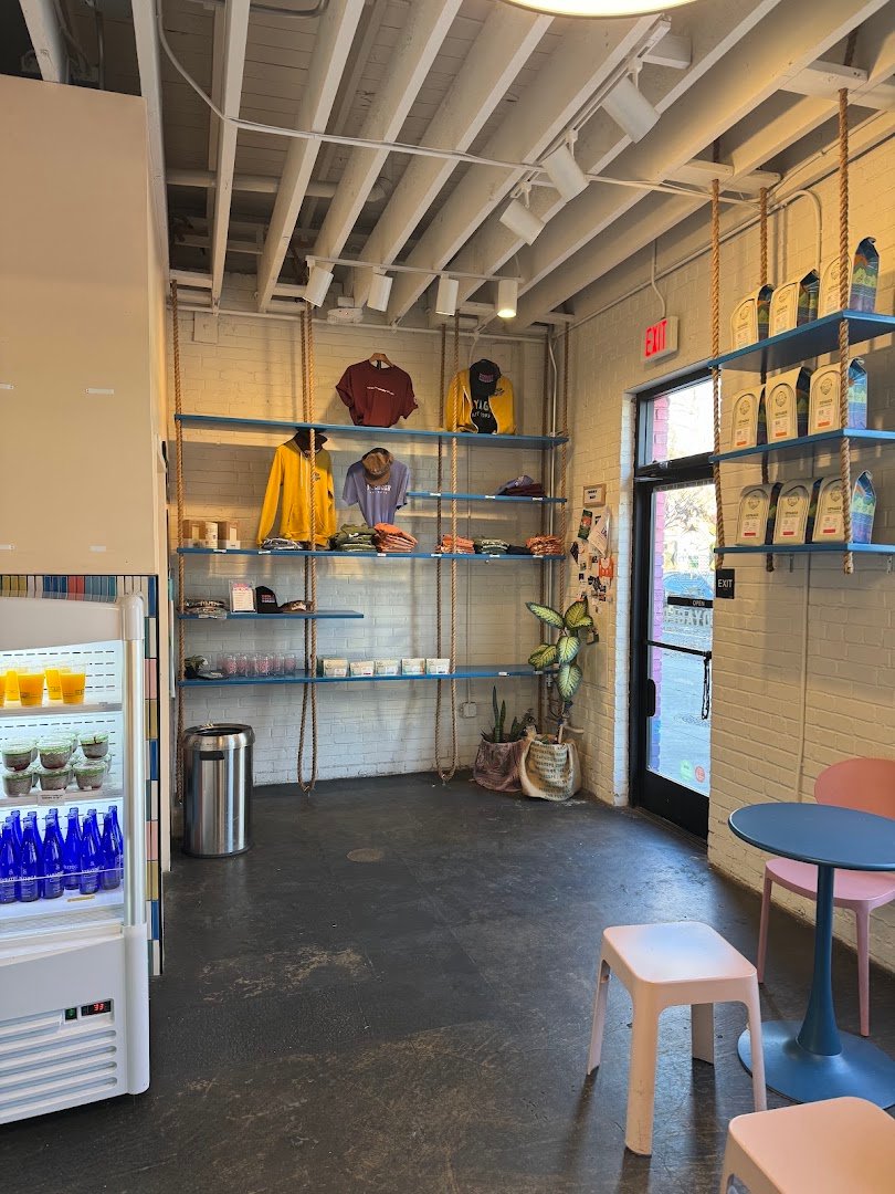 Interior of Voyager Craft Coffee HQ, specialty coffee shop in San Jose