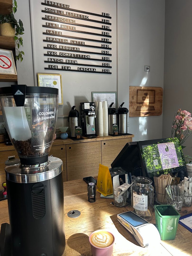 Interior of DRIP Specialty Coffee, specialty coffee shop in Belgrade