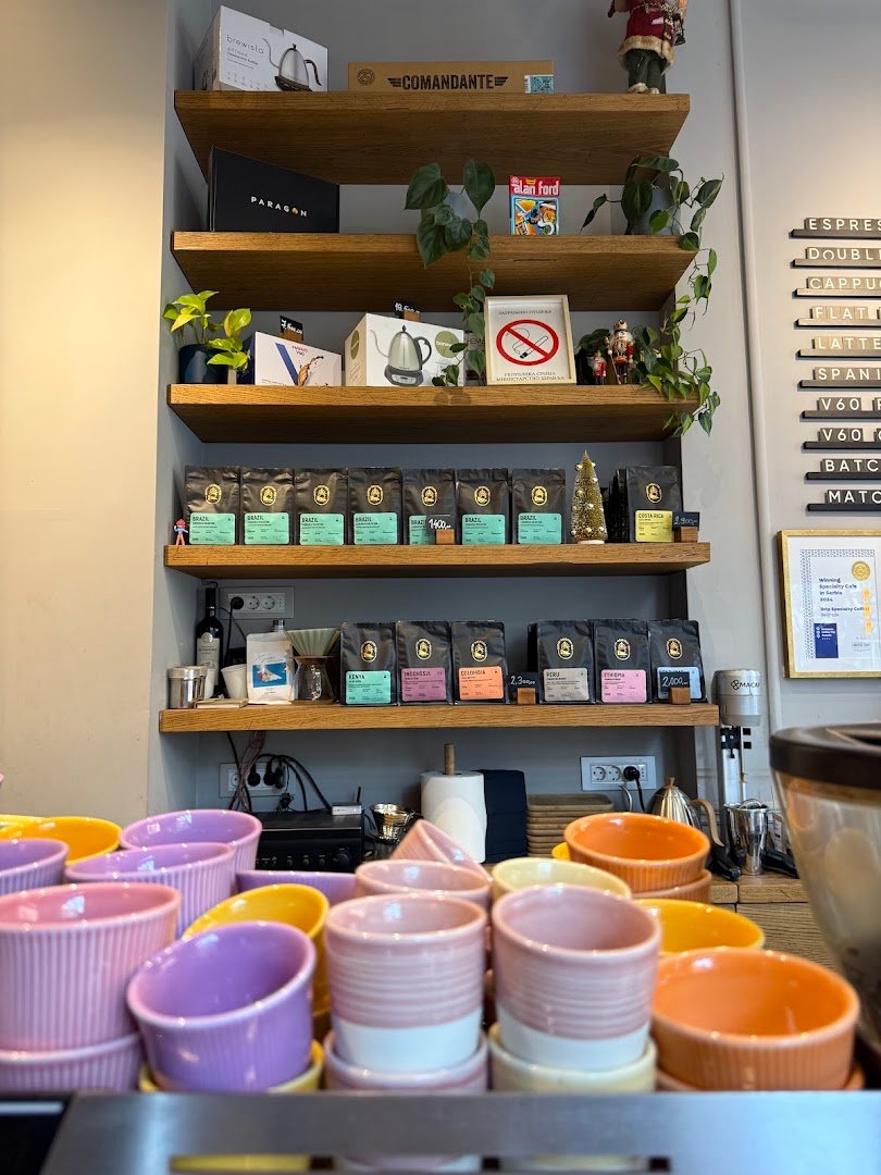 Interior of DRIP Specialty Coffee, specialty coffee shop in Belgrade