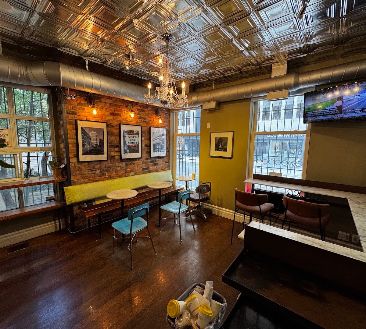 Interior of Jimmy's Coffee, specialty coffee shop in Toronto