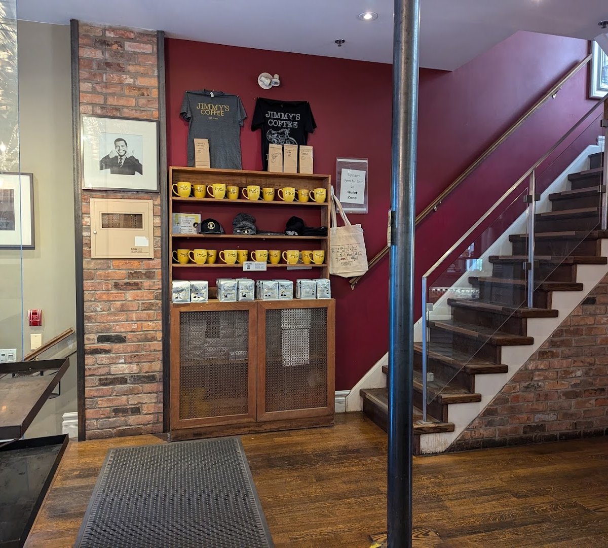 Interior of Jimmy's Coffee, specialty coffee shop in Toronto