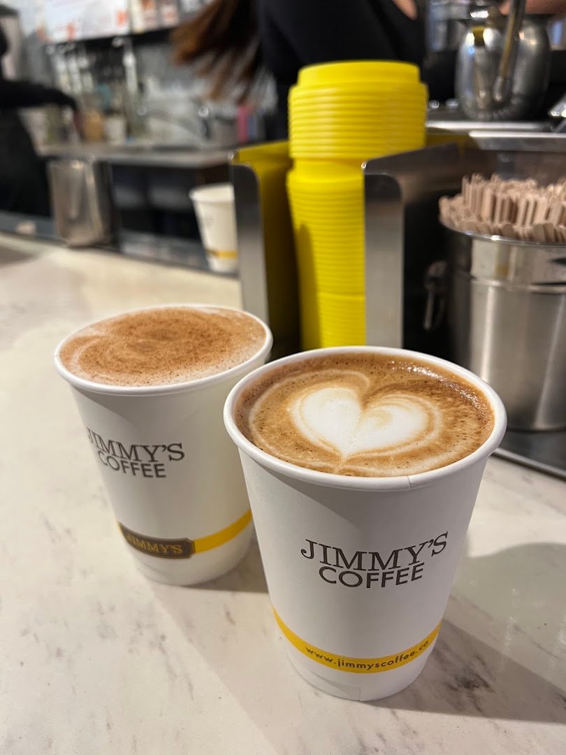 Coffee at Jimmy's Coffee, specialty coffee shop in Toronto