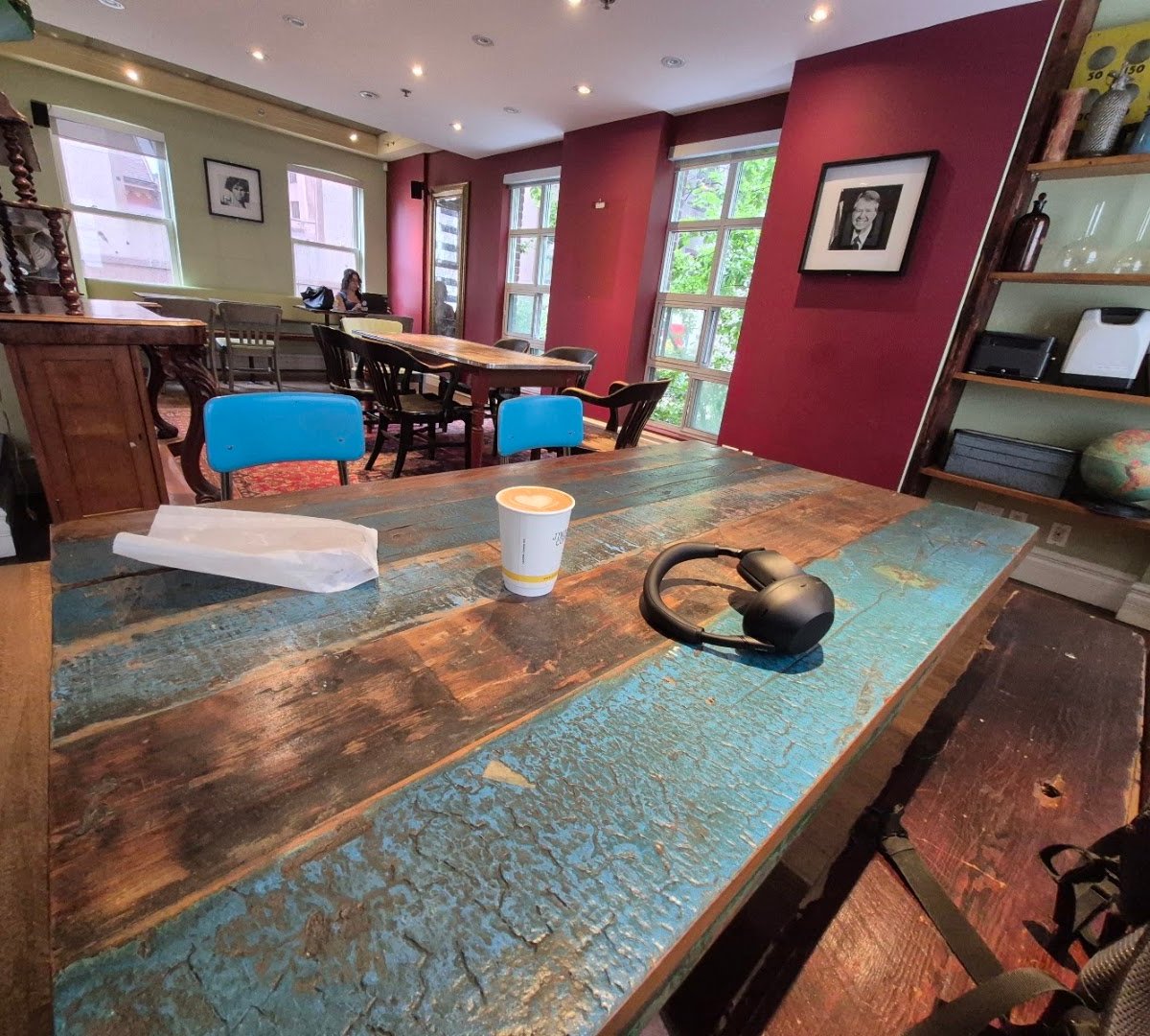 Interior of Jimmy's Coffee, specialty coffee shop in Toronto