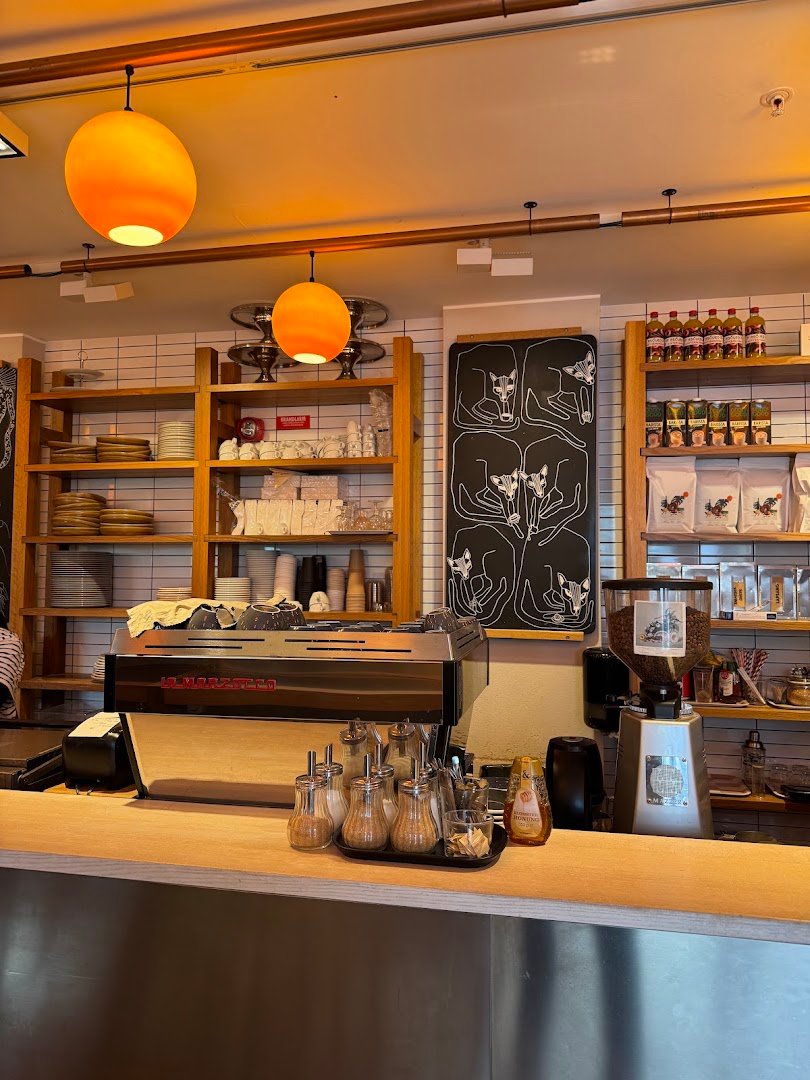 Interior of Café Blom, specialty coffee shop in Stockholm
