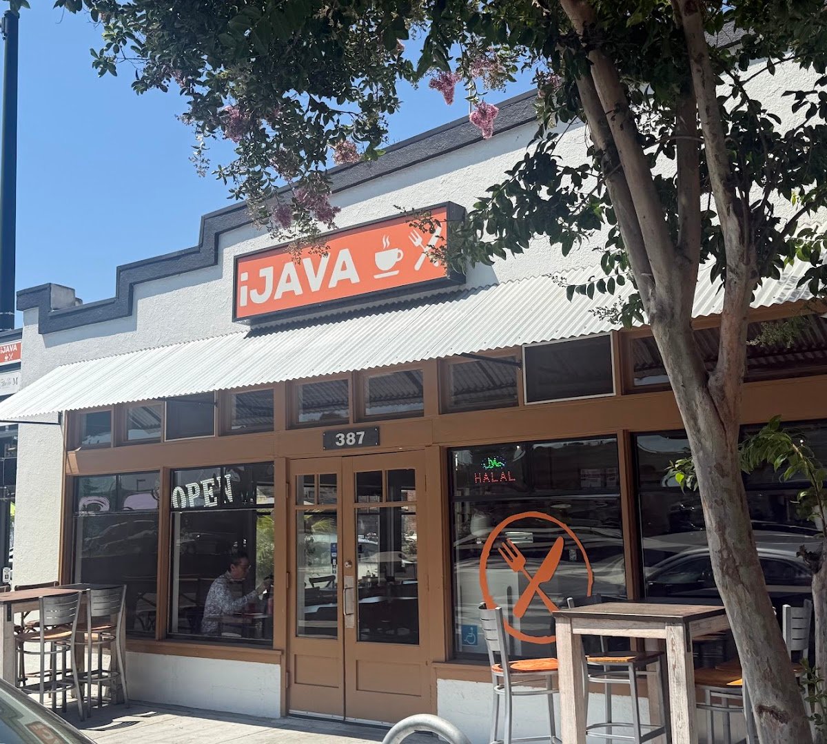 Storefront of iJAVA Cafe, specialty coffee shop in San Jose