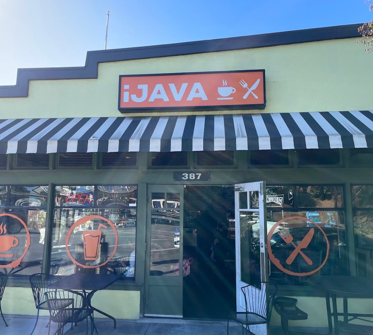 Storefront of iJAVA Cafe, specialty coffee shop in San Jose