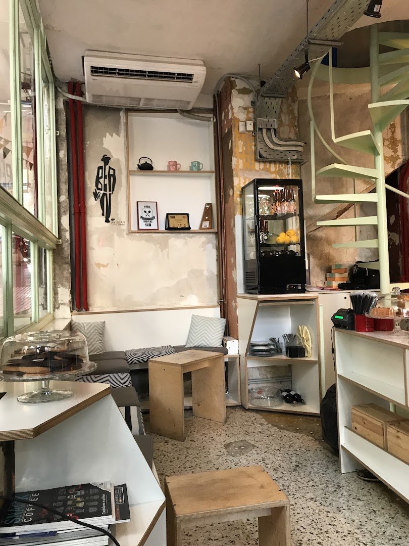 Interior of MOTIV, specialty coffee shop in Athens