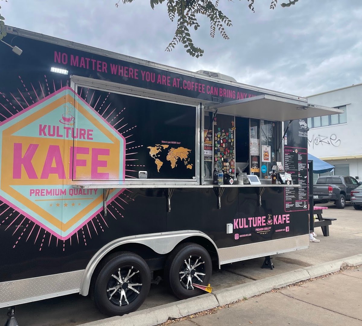 Storefront of Kulture kafe, specialty coffee shop in San Antonio