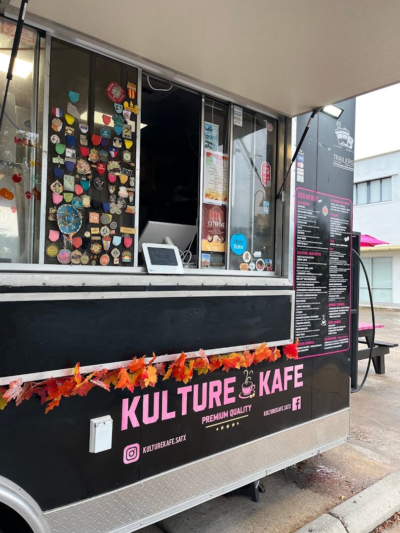 Storefront of Kulture kafe, specialty coffee shop in San Antonio