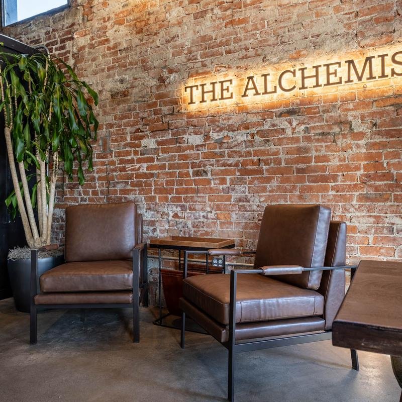 Interior of The Alchemist, specialty coffee shop in Indianapolis
