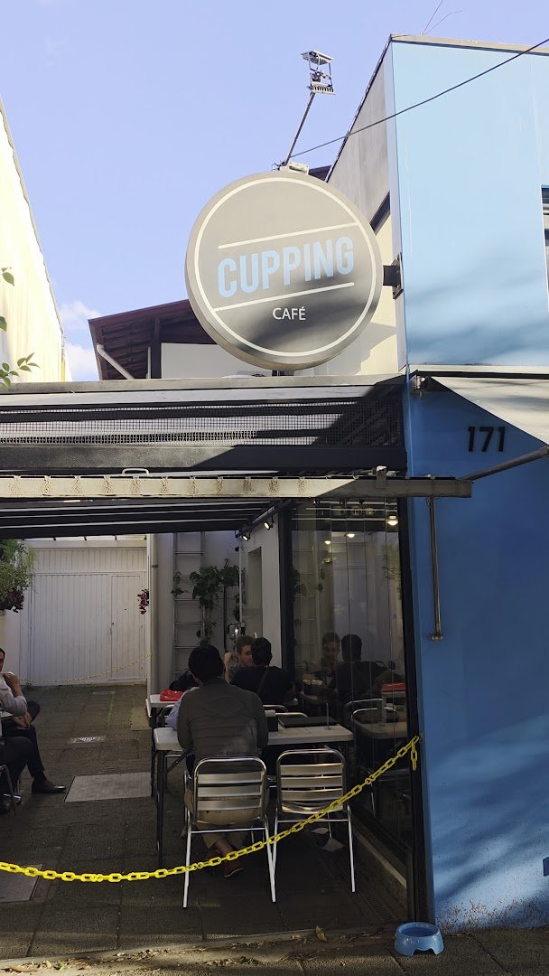 Storefront of Cupping Café, specialty coffee shop in São Paulo