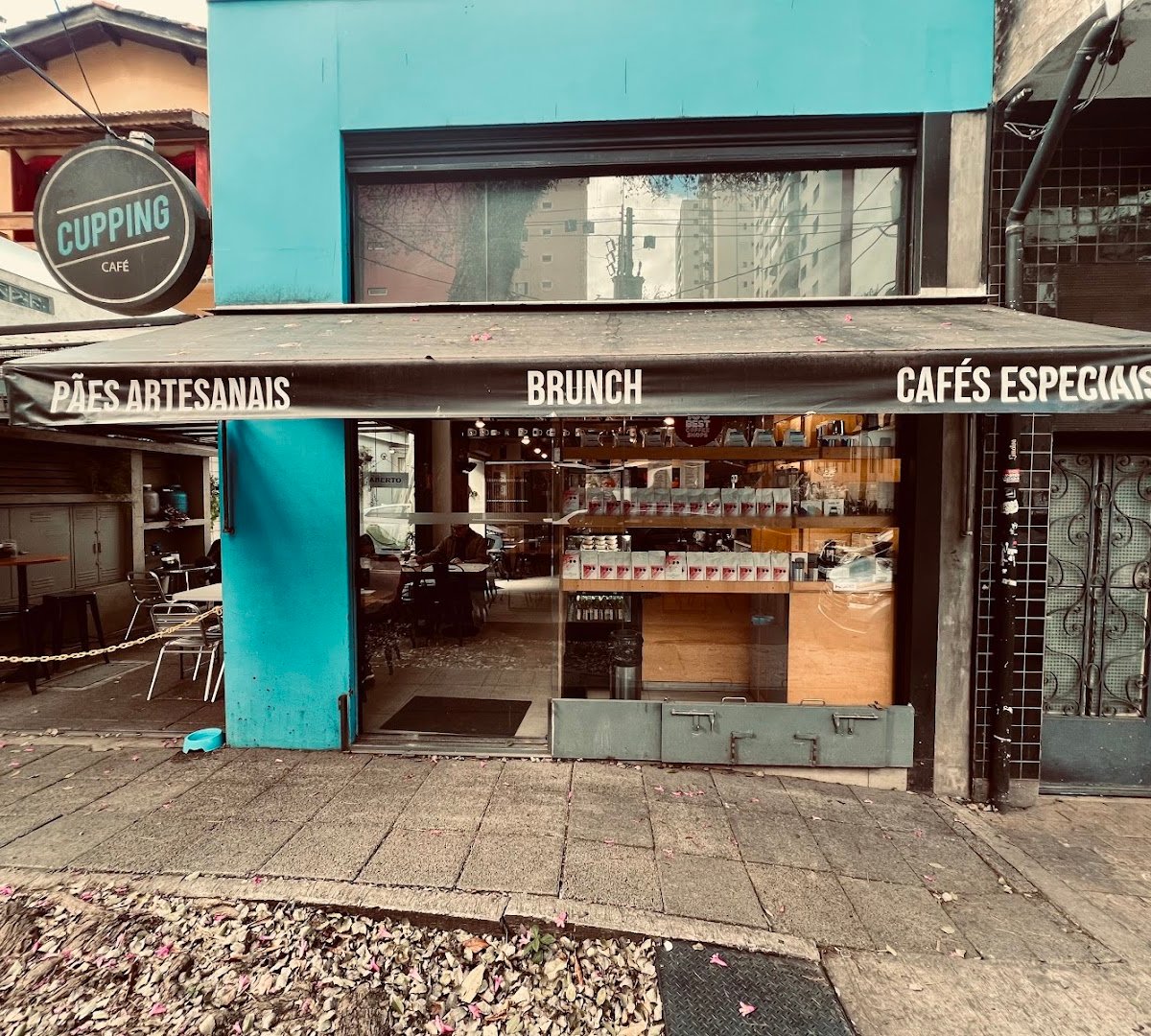 Storefront of Cupping Café, specialty coffee shop in São Paulo
