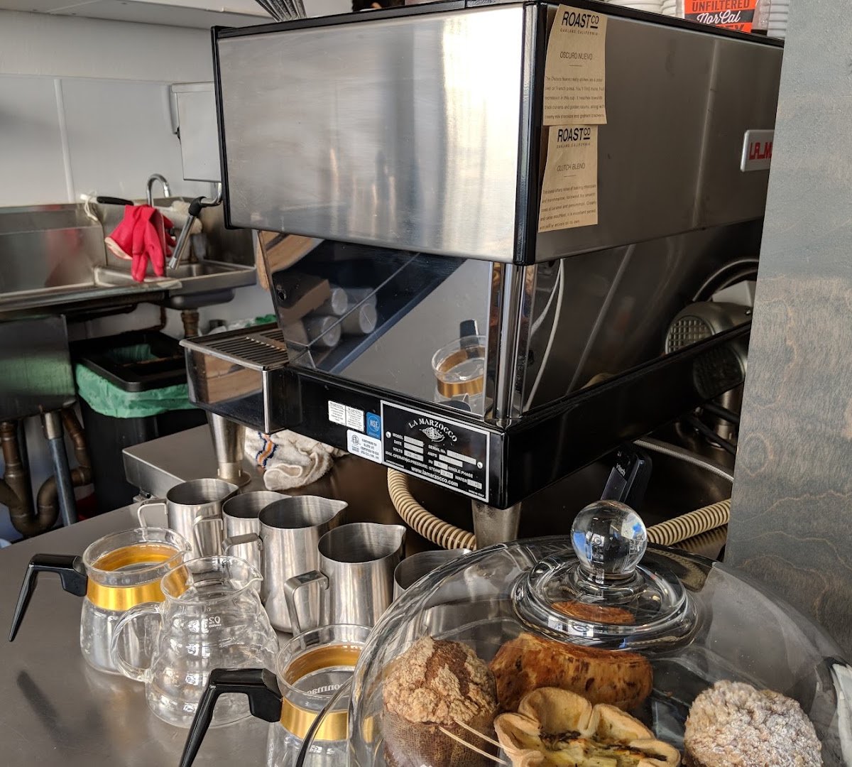 Interior of Snow White Coffee, specialty coffee shop in Oakland