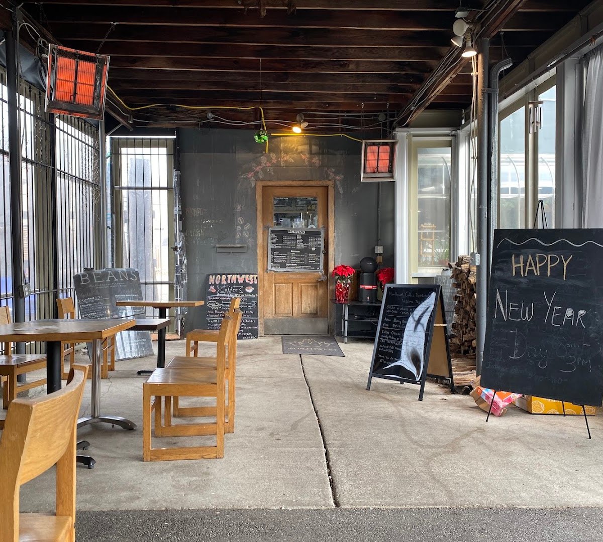 Interior of Northwest Coffee Roasting, specialty coffee shop in St. Louis