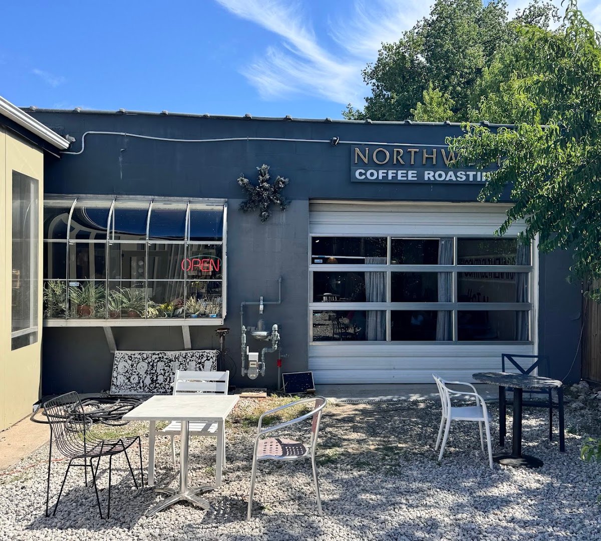 Storefront of Northwest Coffee Roasting, specialty coffee shop in St. Louis