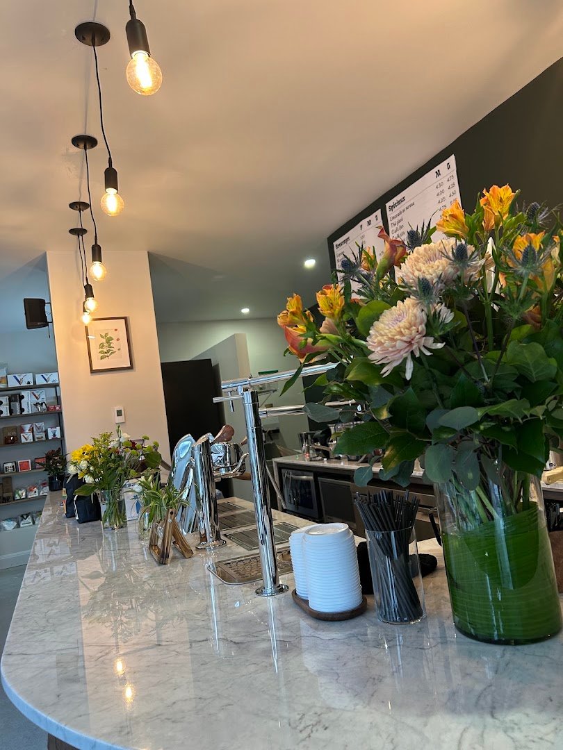 Interior of Phin Cafe, specialty coffee shop in Montreal