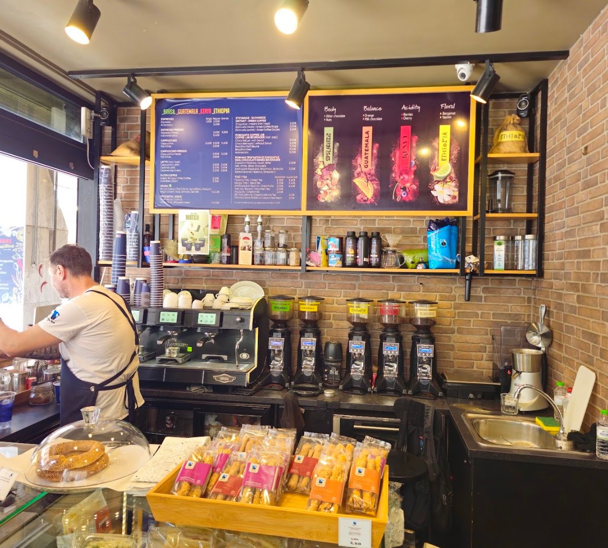 Interior of Coffee Lab Sofokleous, specialty coffee shop in Athens