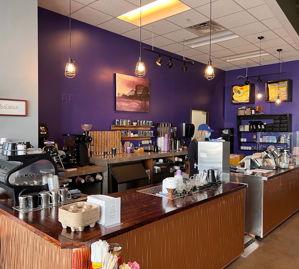 Interior of Comet Coffee, specialty coffee shop in St. Louis