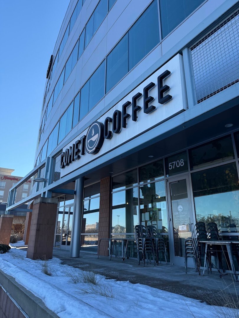Storefront of Comet Coffee, specialty coffee shop in St. Louis