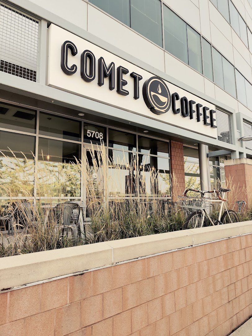 Storefront of Comet Coffee, specialty coffee shop in St. Louis