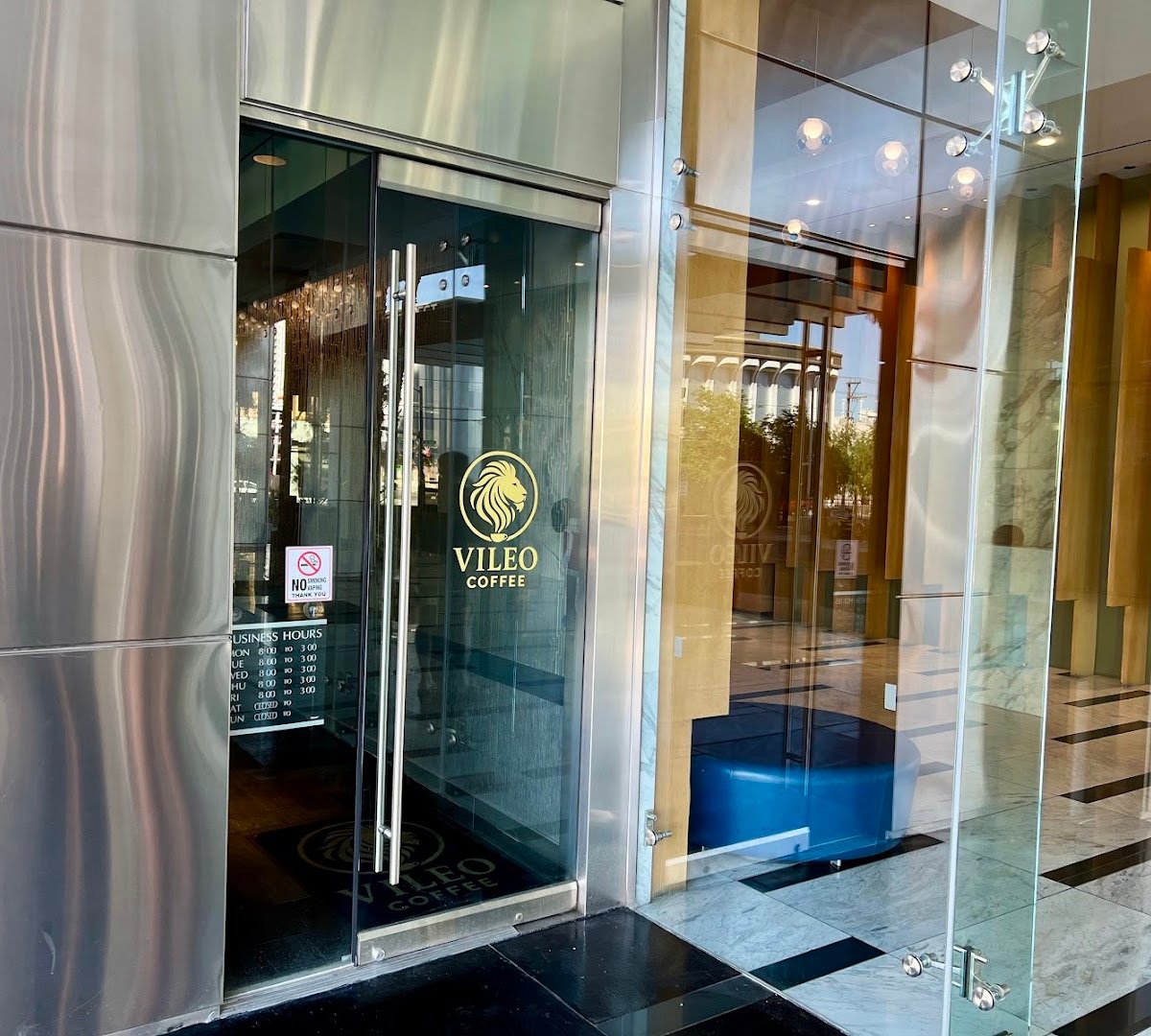 Storefront of VILEO Coffee, specialty coffee shop in Las Vegas