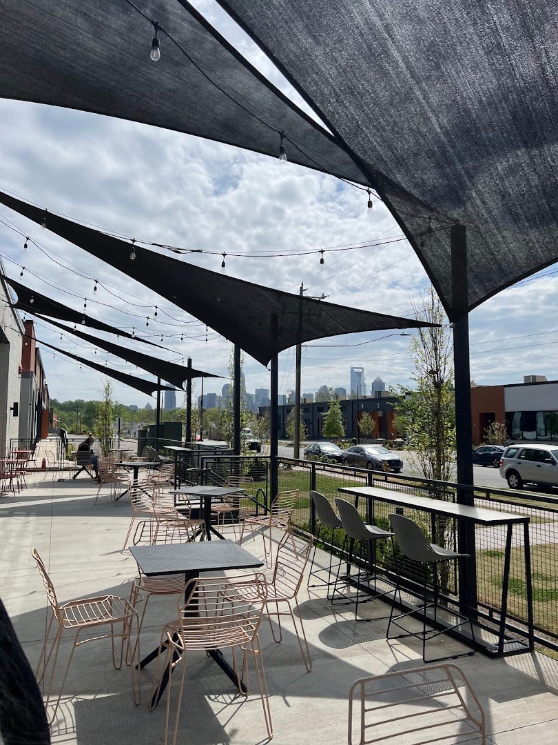 Storefront of Not Just Coffee, specialty coffee shop in Charlotte