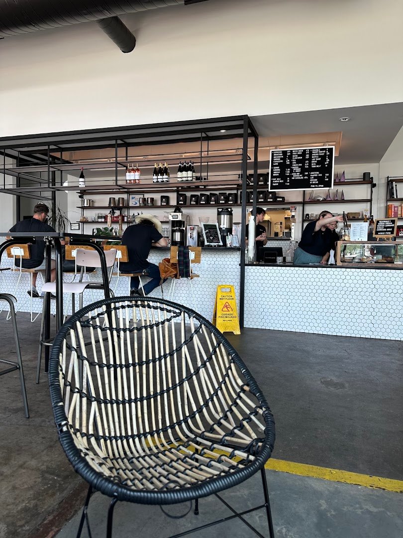 Interior of Not Just Coffee, specialty coffee shop in Charlotte