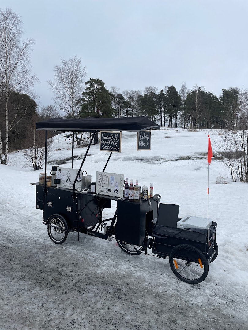 Storefront of Walk Cycle, specialty coffee shop in Helsinki