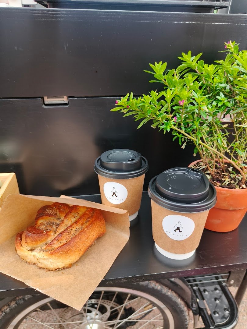Coffee at Walk Cycle, specialty coffee shop in Helsinki