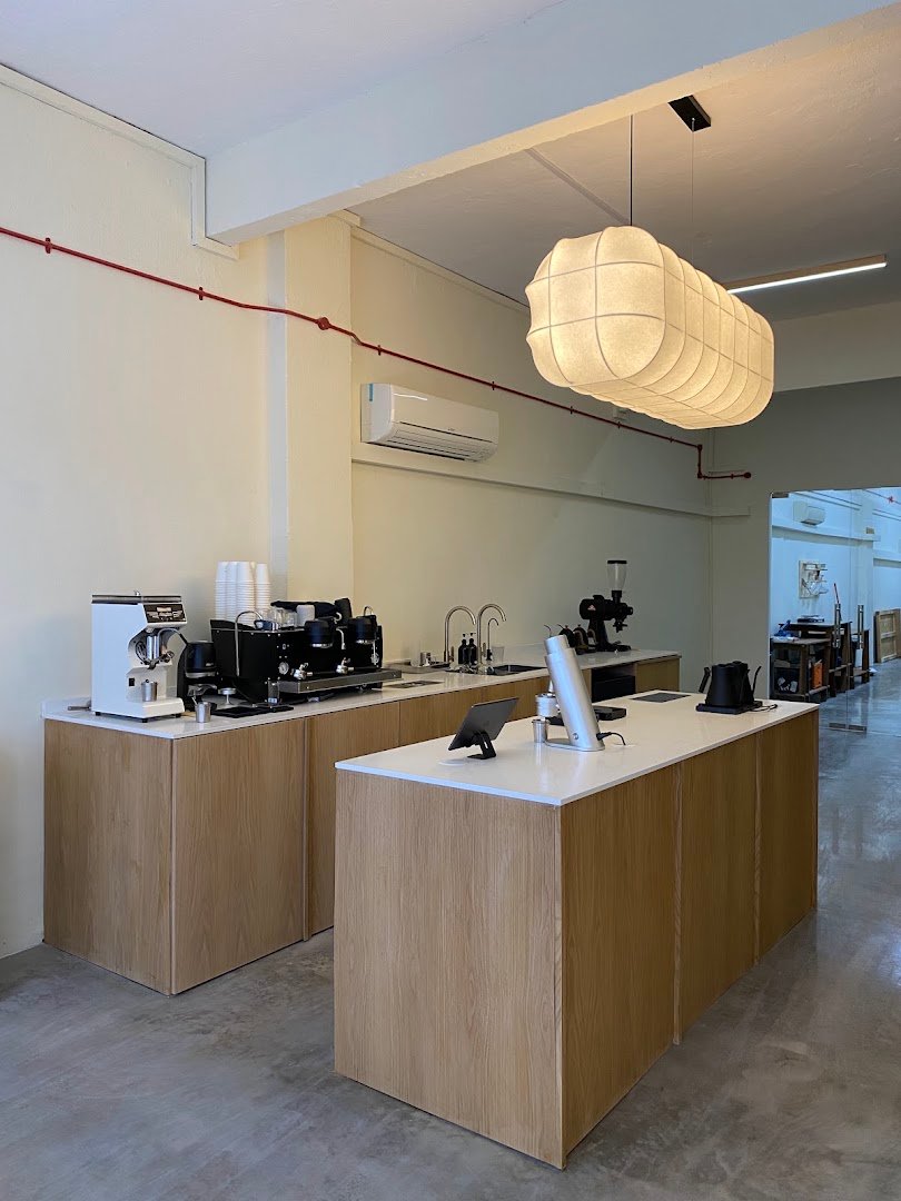 Interior of Fluid, specialty coffee shop in Singapore