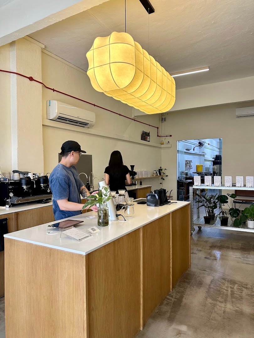 Interior of Fluid, specialty coffee shop in Singapore