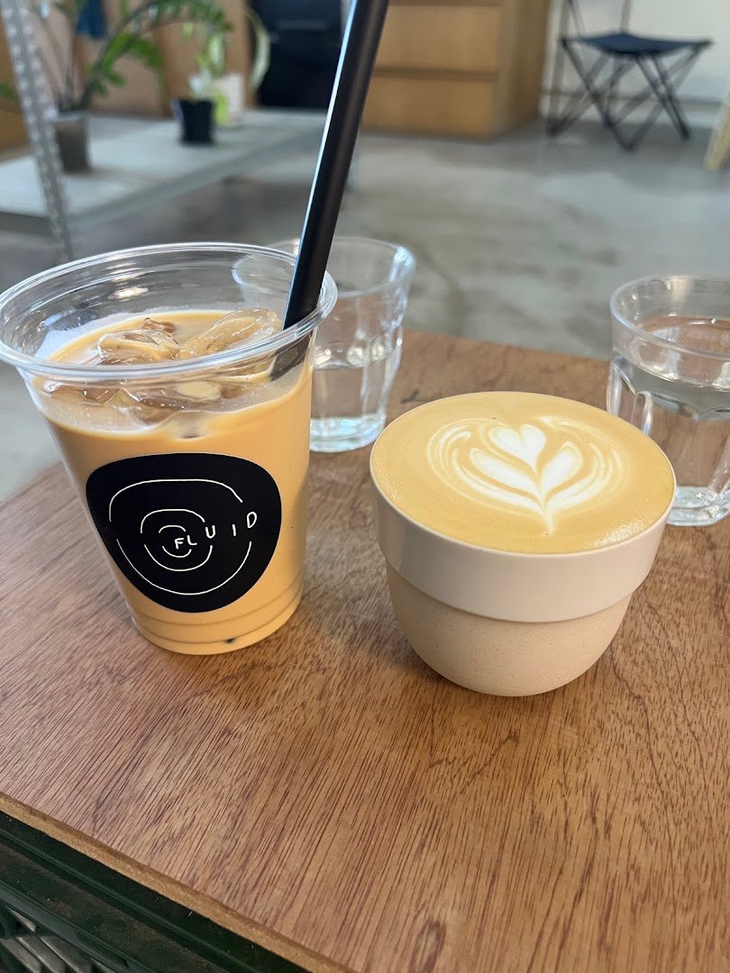 Coffee at Fluid, specialty coffee shop in Singapore