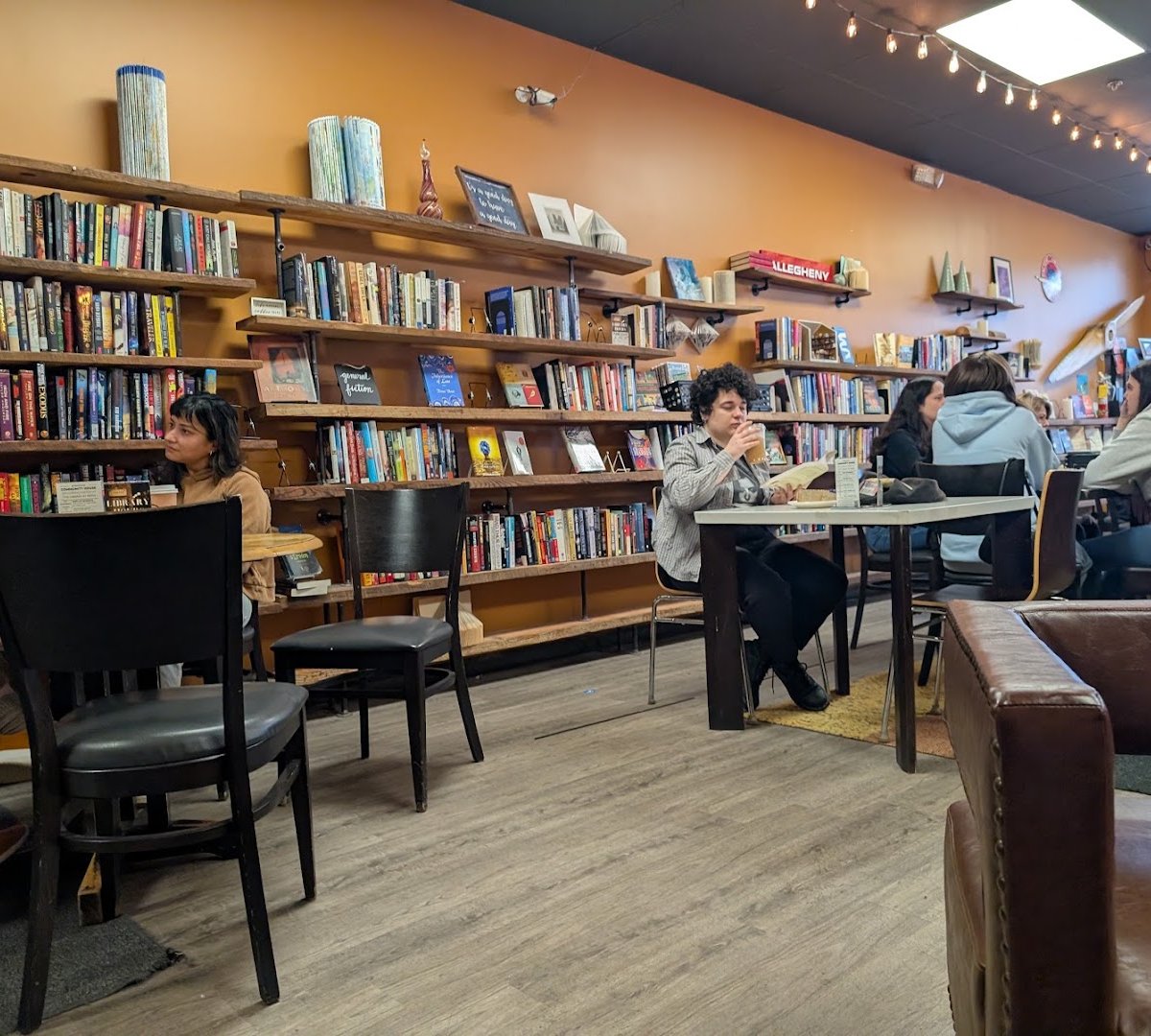 Interior of NoRa Cafe, specialty coffee shop in Raleigh-Durham
