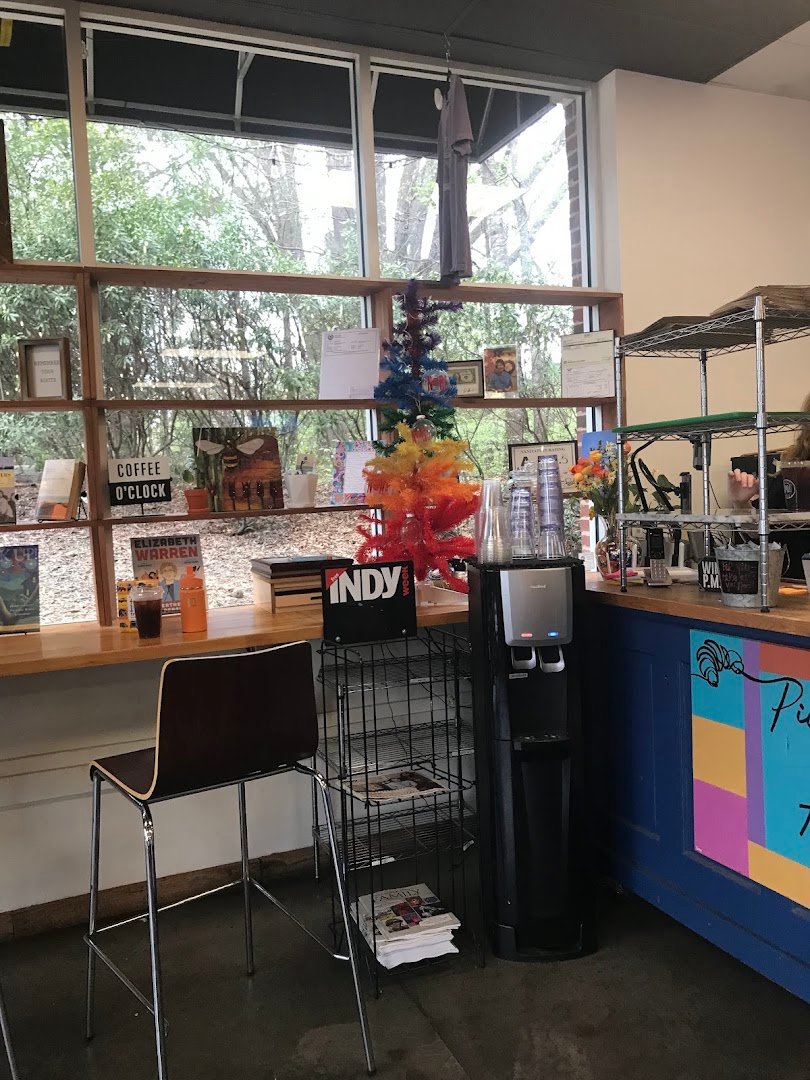 Interior of NoRa Cafe, specialty coffee shop in Raleigh-Durham