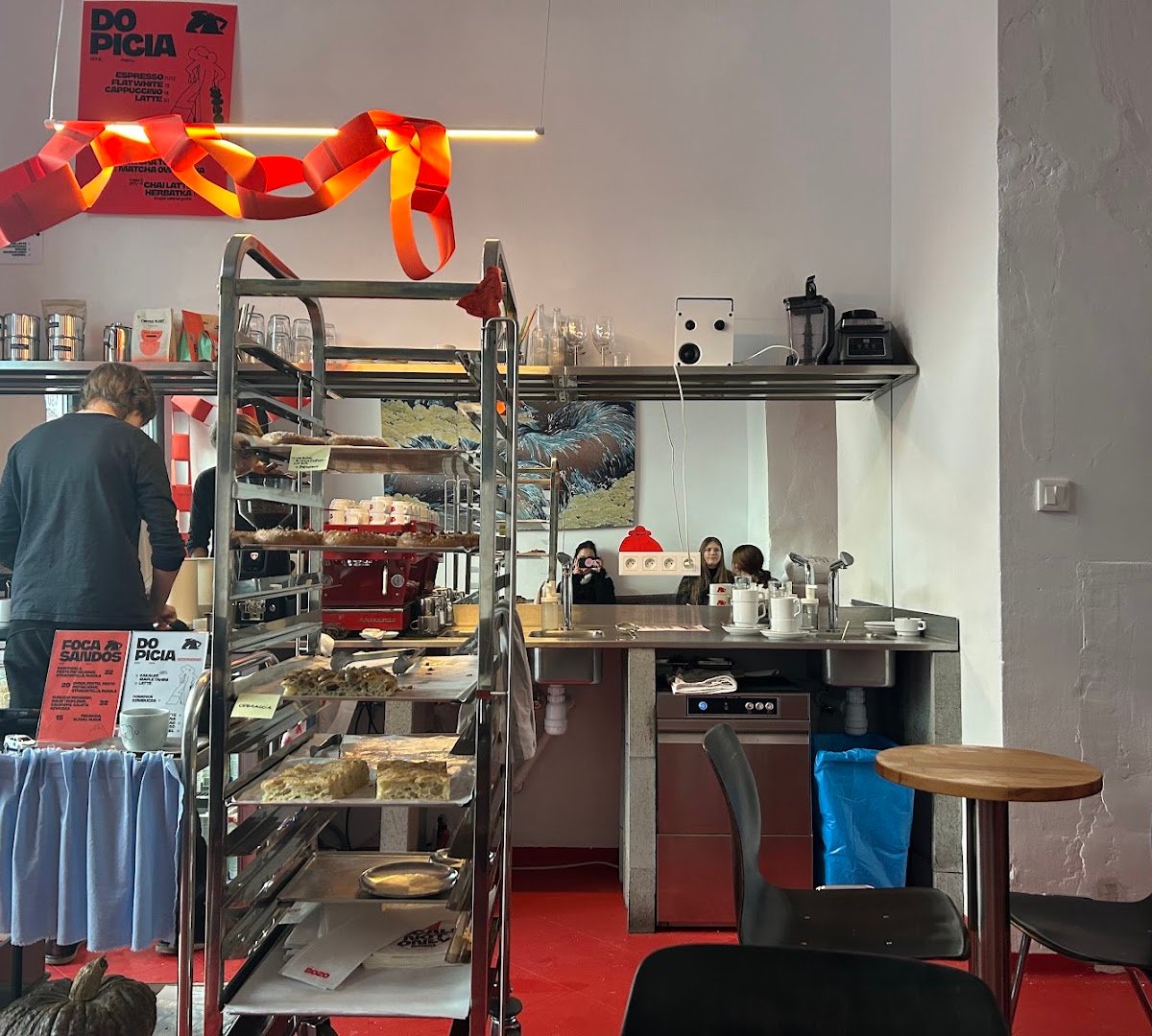 Interior of BOZO, specialty coffee shop in Warsaw