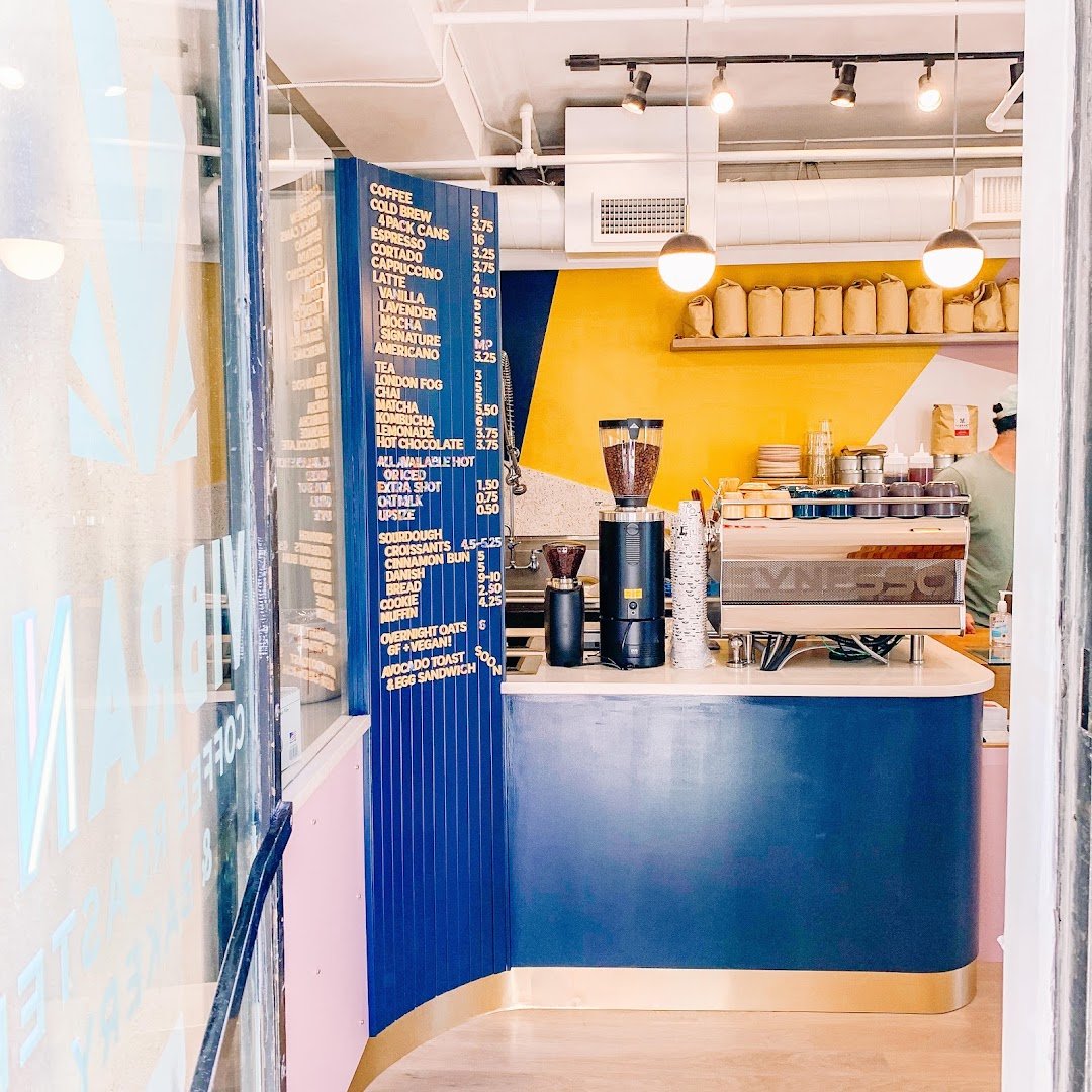 Interior of Vibrant Coffee Roasters & Bakery, specialty coffee shop in Philadelphia