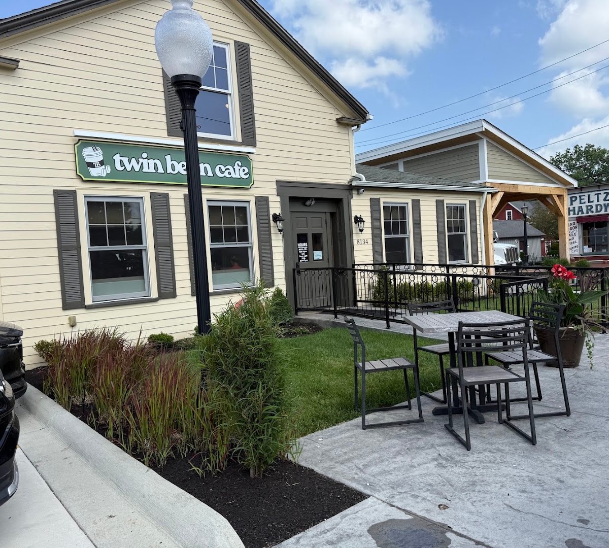 Storefront of Twin Bean Cafe, specialty coffee shop in Cleveland