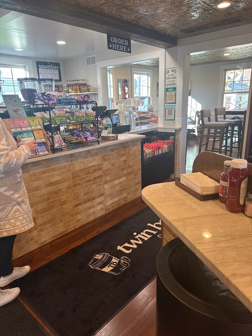 Interior of Twin Bean Cafe, specialty coffee shop in Cleveland