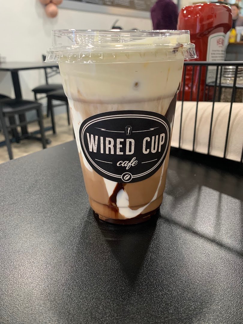 Coffee at Wired Cup Cafe, specialty coffee shop in Lancaster