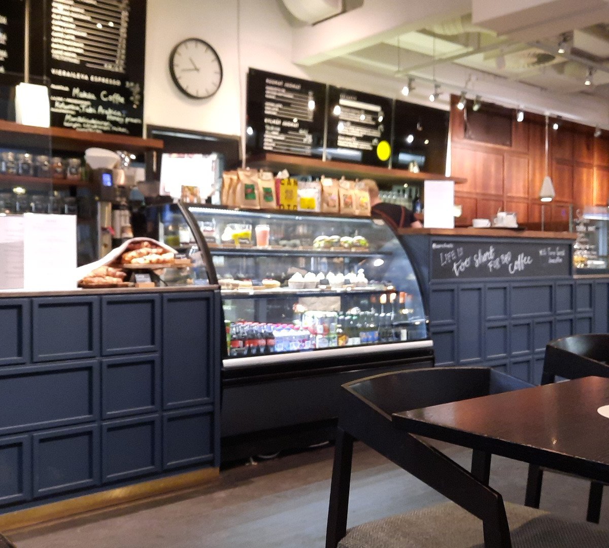 Interior of Fratello Torrefazione, specialty coffee shop in Helsinki