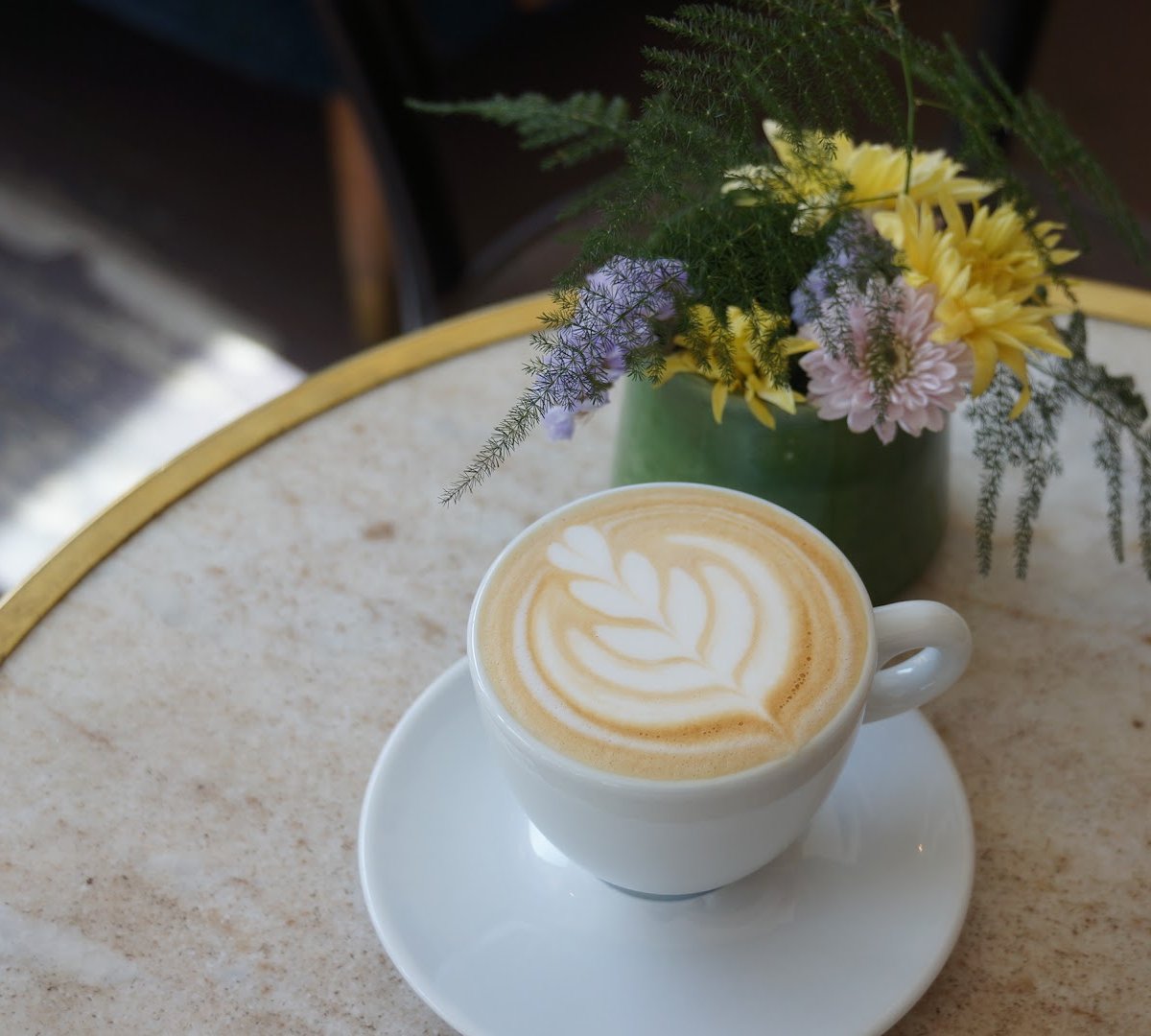 Coffee at Kampen Kaffe & Bar, specialty coffee shop in Oslo