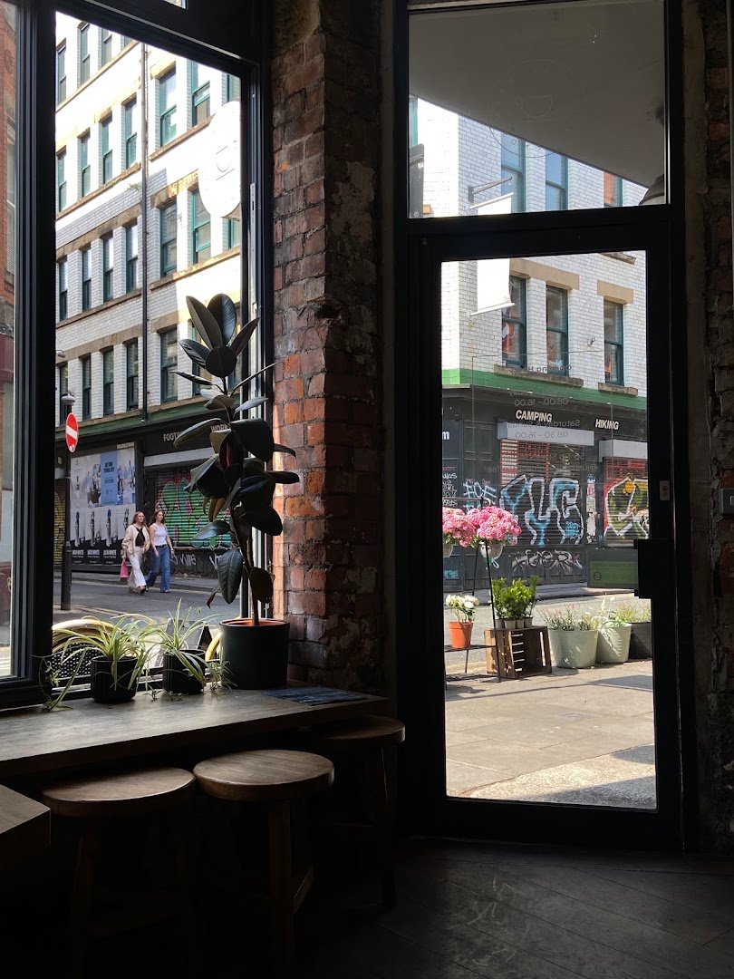 Interior of Just Between Friends Coffee, specialty coffee shop in Manchester