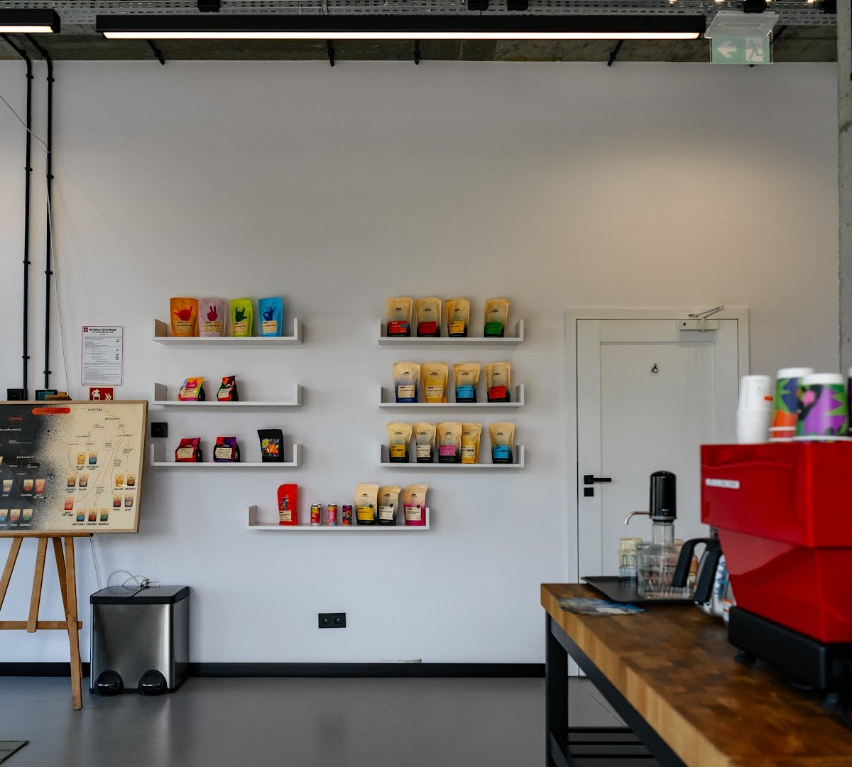 Interior of HAYB Speciality Coffee, specialty coffee shop in Warsaw
