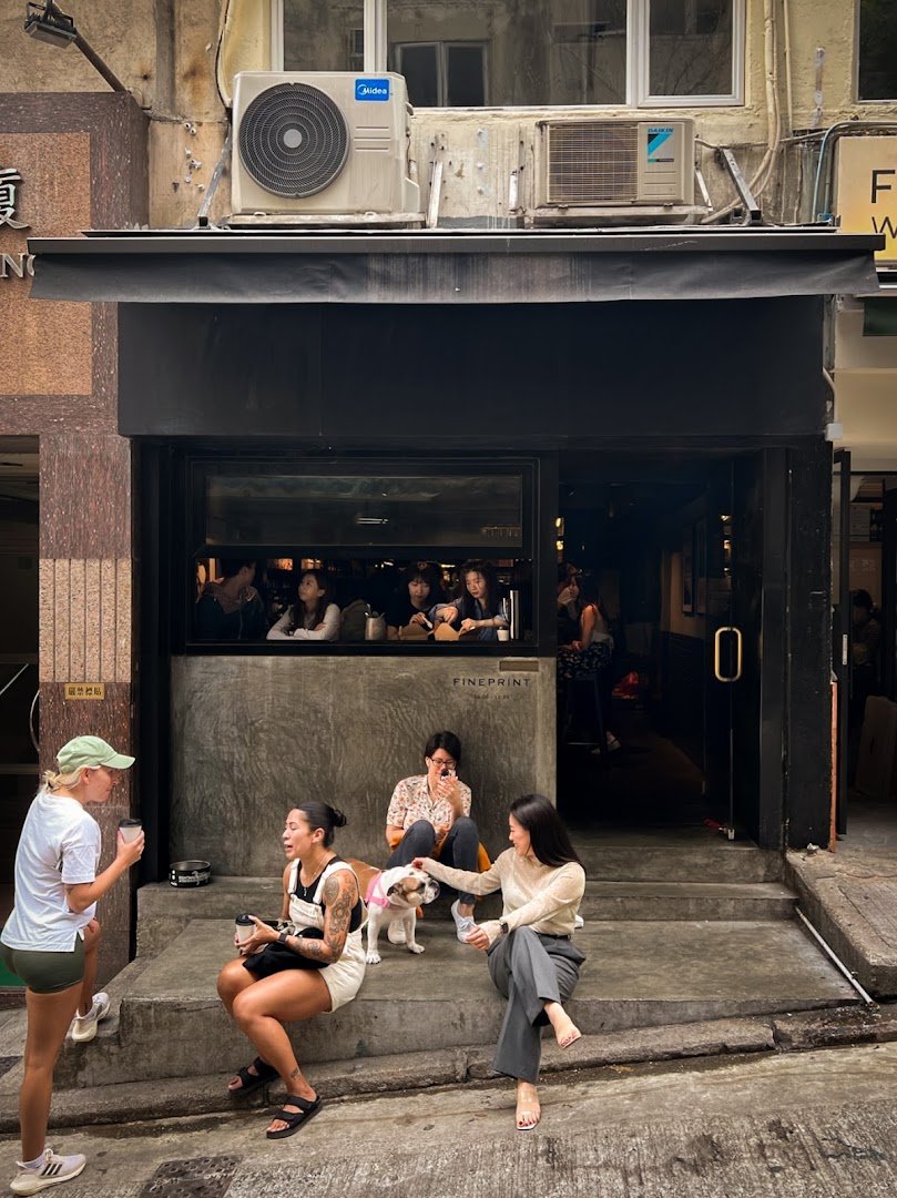 Storefront of FINEPRINT, specialty coffee shop in Hong Kong