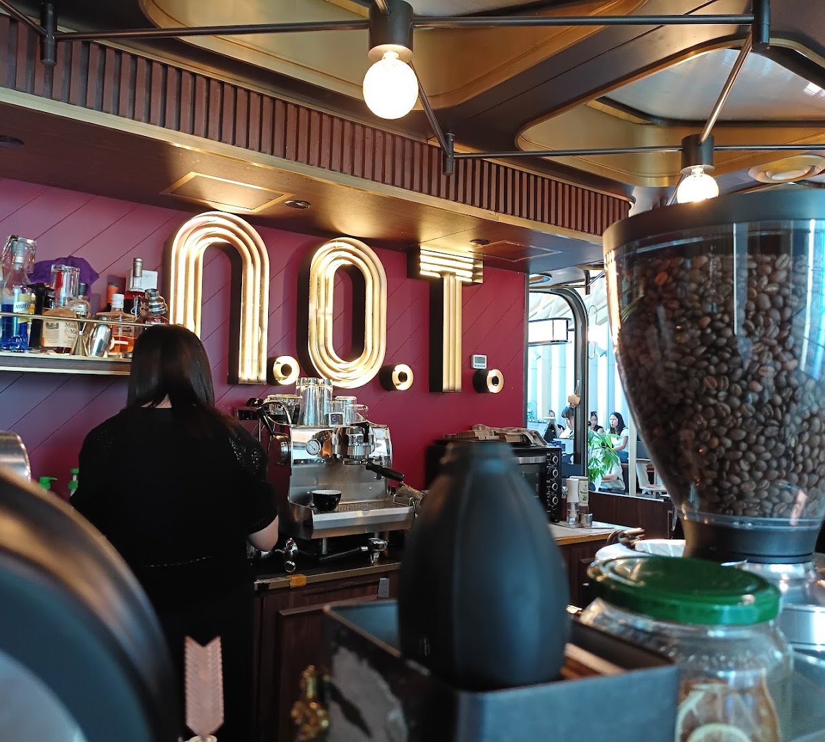 Interior of n.o.t. Specialty Coffee, specialty coffee shop in Hong Kong