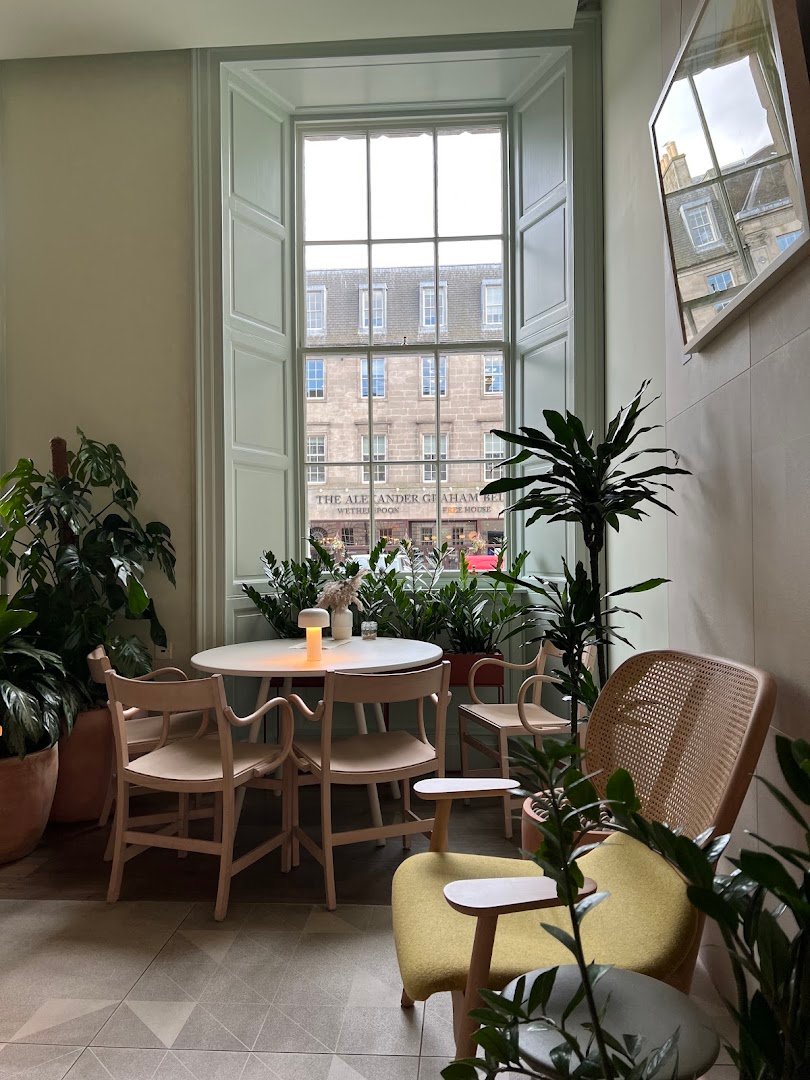 Interior of Mayvn Cafe, specialty coffee shop in Edinburgh