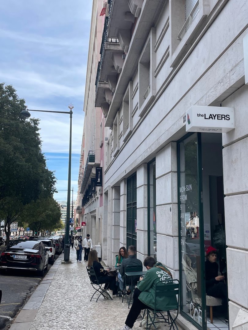 Storefront of The Layers, specialty coffee shop in Lisbon