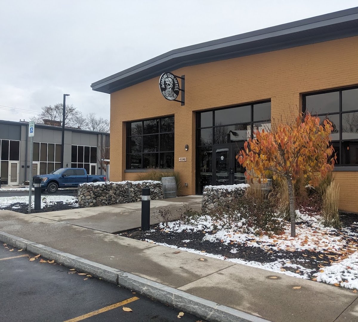 Storefront of Working Class Coffee, specialty coffee shop in Rochester