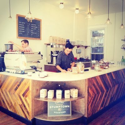 Interior of Ox Coffee, specialty coffee shop in Philadelphia