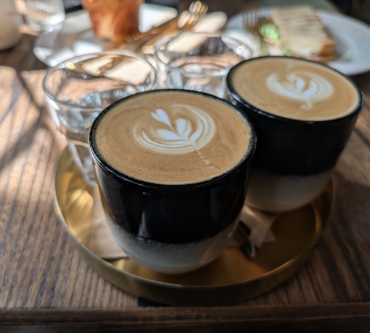 Coffee at Typhoon Coffee, specialty coffee shop in Prague